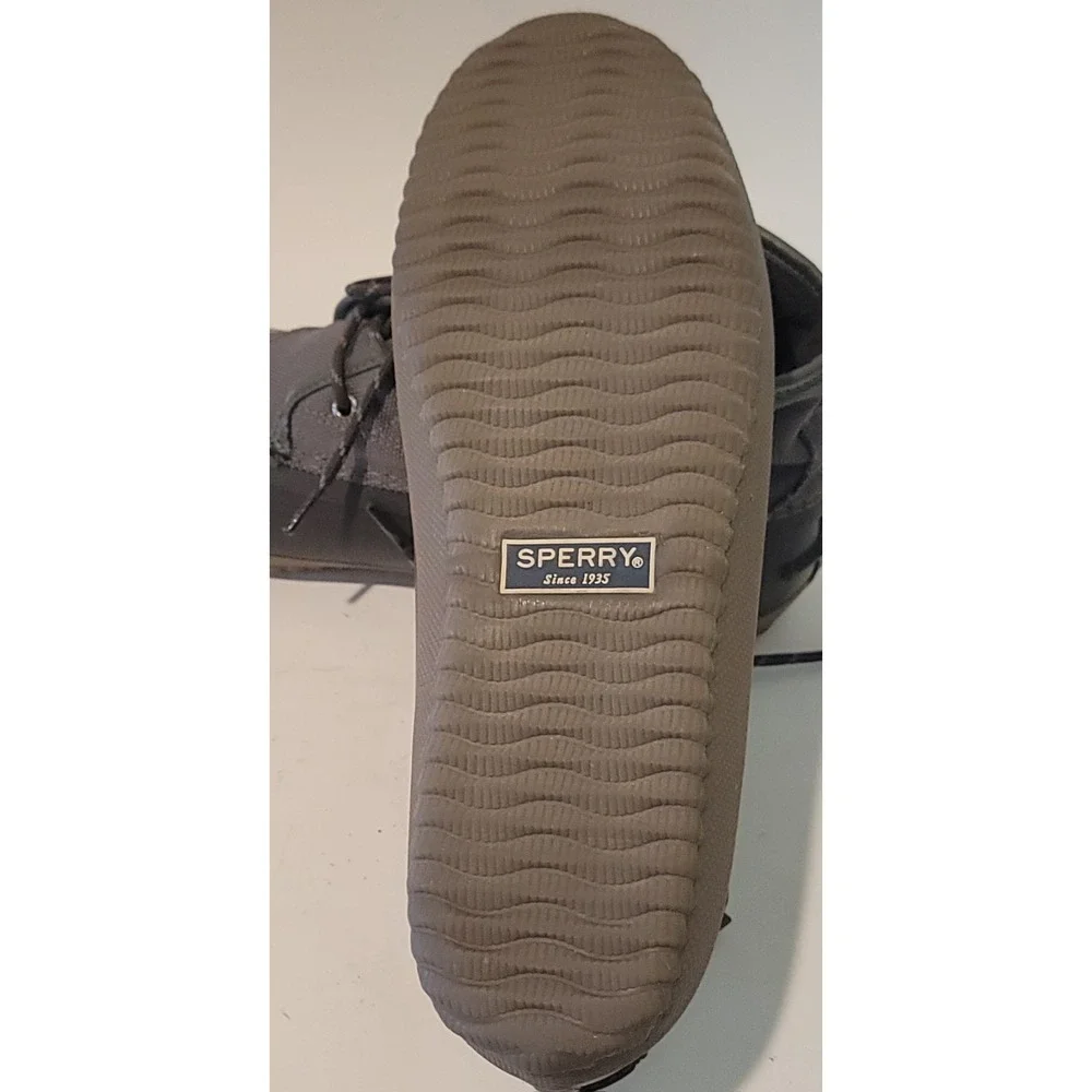 SPERRY Breakwater Duck Boot Gray Brown Men's TOP-SIDER Waterproof Sz 11.5